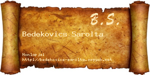 Bedekovics Sarolta névjegykártya